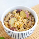 A bowl of Japanese Sweet Potato Rice.