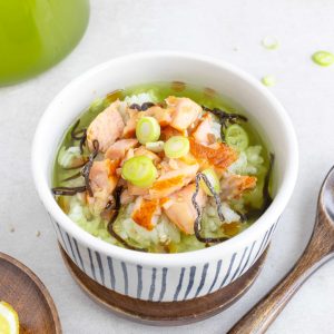 A bowl of Ochazuke (Green tea and rice)