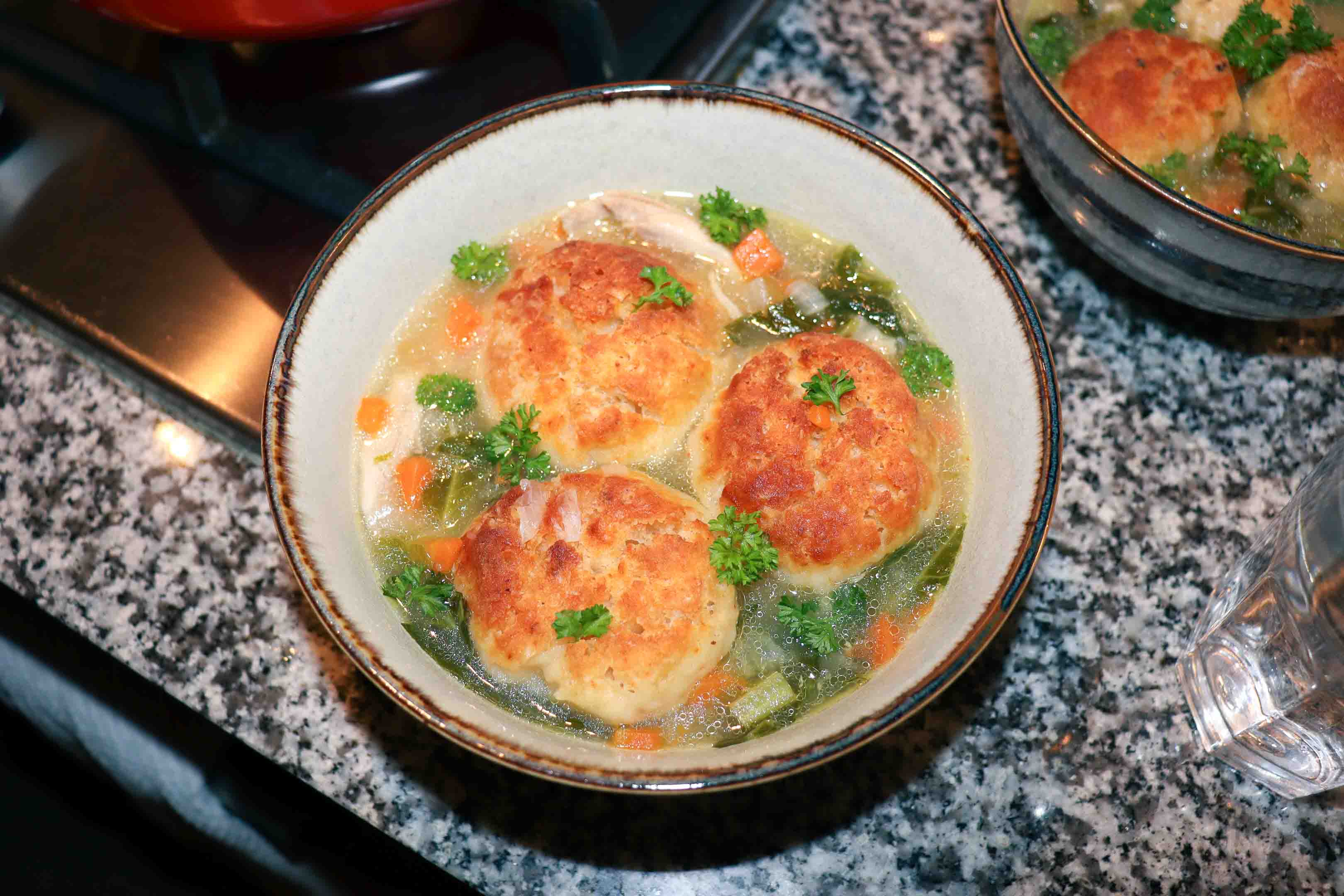 Chicken Soup with Shichimi Dumplings