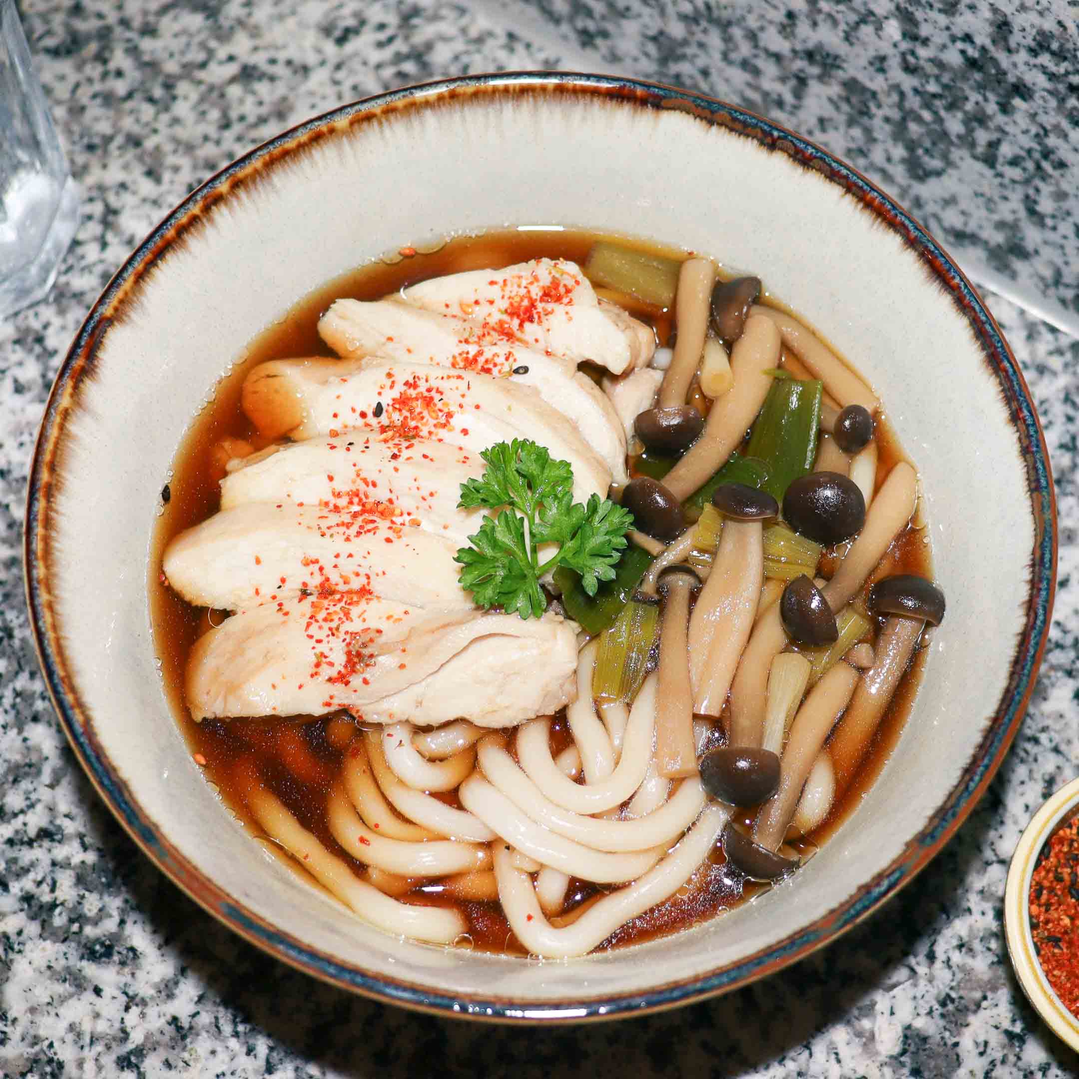Quick Chicken Udon Soup